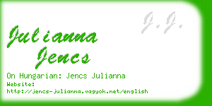 julianna jencs business card